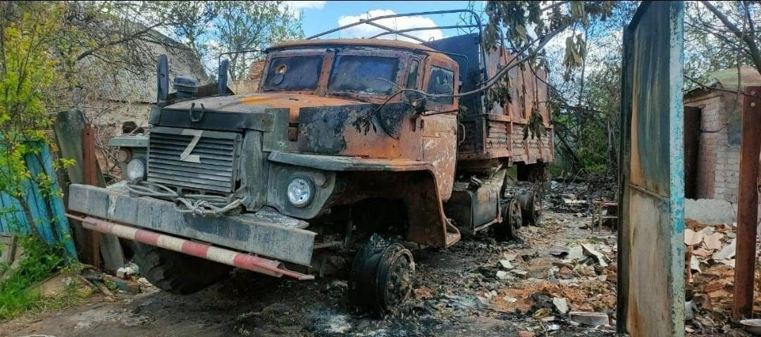 Уничтоженный бронеавтомобиль Урал Федерал-42590 ВСУ 2023-02-05
